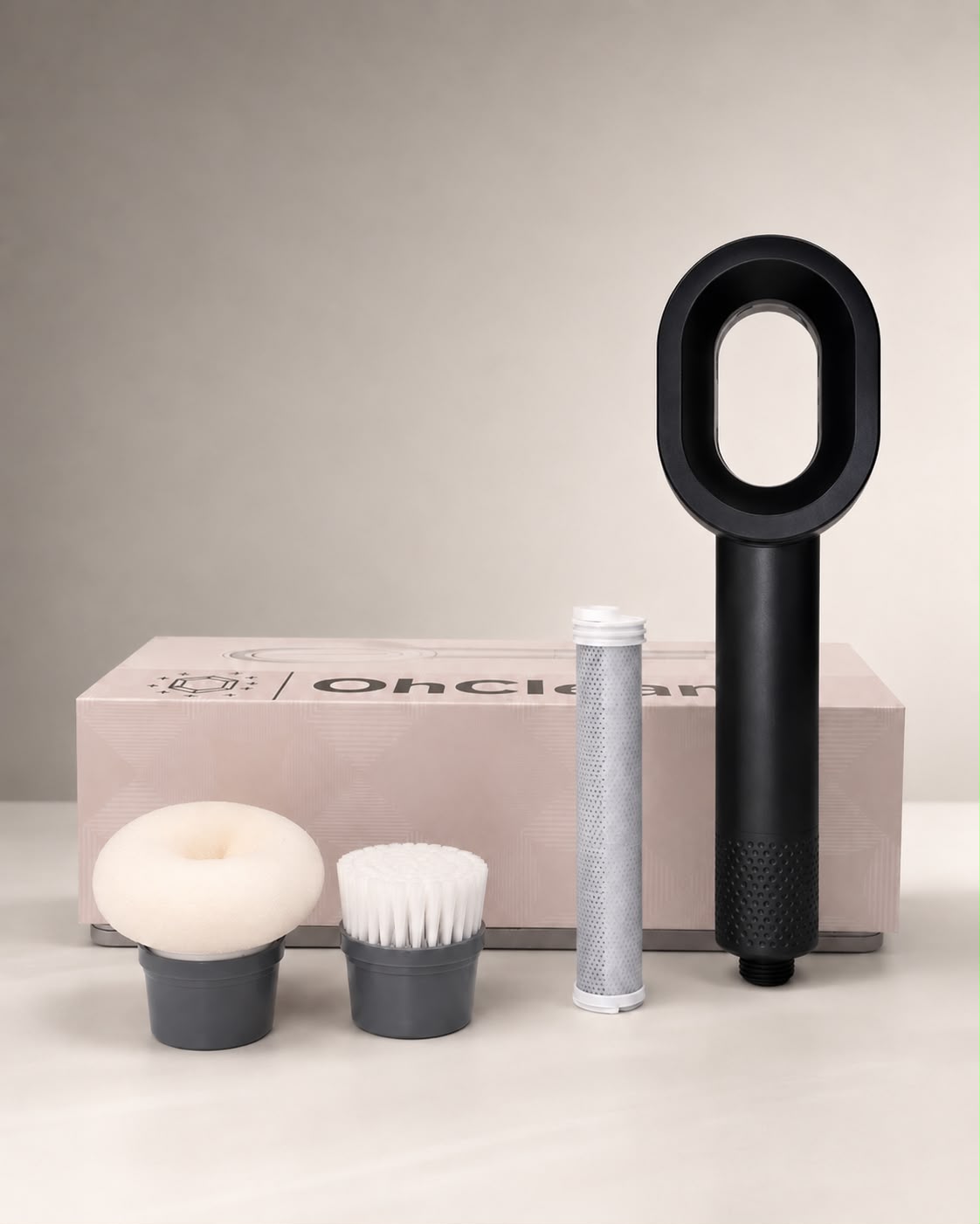 Duschkopf Set mit 2 Reinigungsbürsten und Aktivekohlefilter