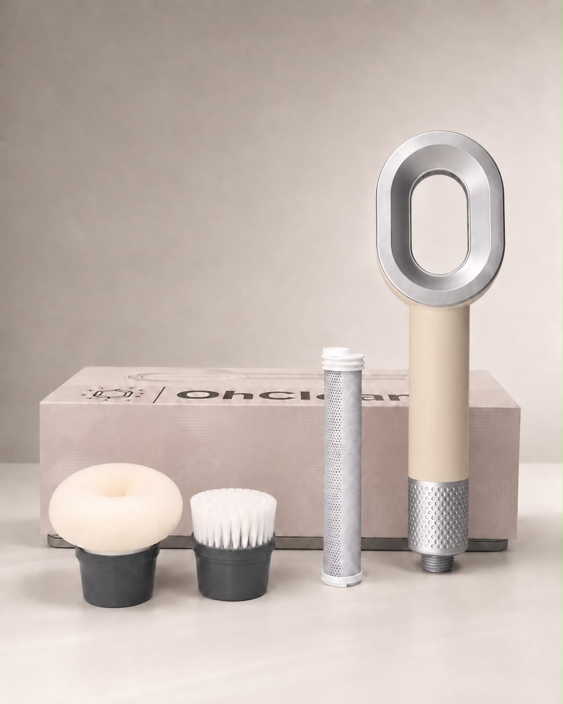 Duschkopf Set mit 2 Reinigungsbürsten und Aktivekohlefilter